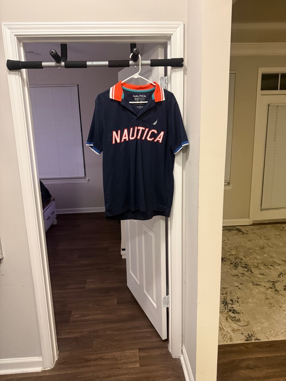 Nautica Navy Polo with Red and White Accents
